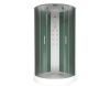 Душ.Каб. Альба-Есо 100х100, (бел. шторка грейп ) в Керчи